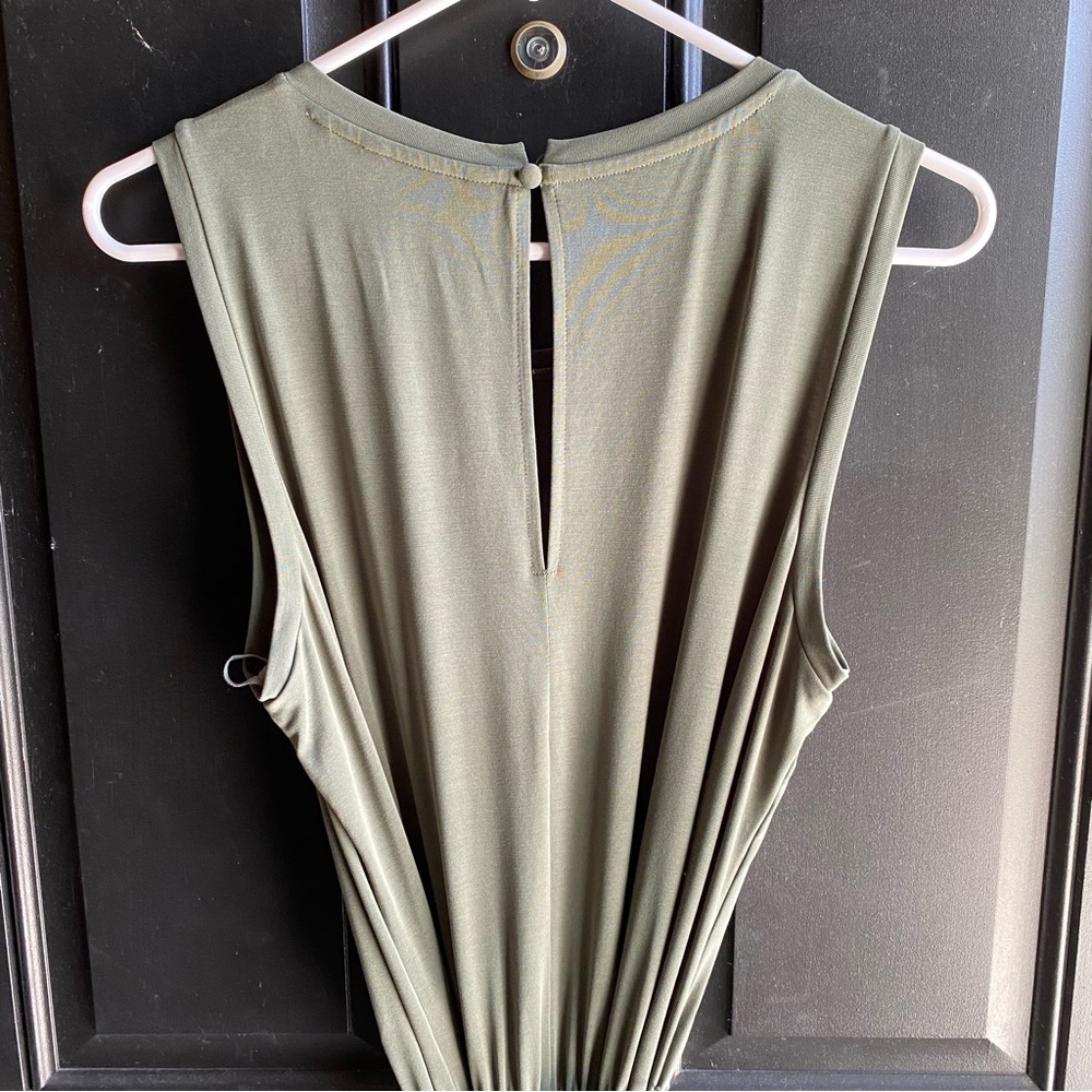 BANANA REPUBLIC Sandwash Modal cropped jumpsuit Size 10 Green - Picture 8 of 16